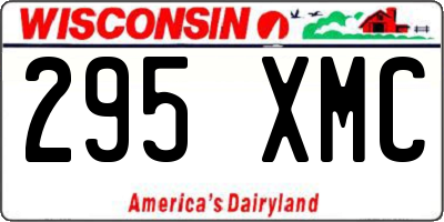 WI license plate 295XMC