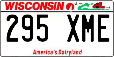 WI license plate 295XME