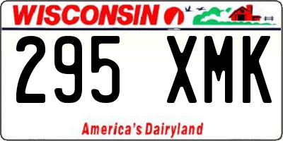 WI license plate 295XMK