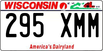 WI license plate 295XMM