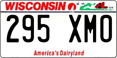 WI license plate 295XMO