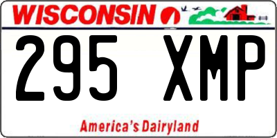 WI license plate 295XMP