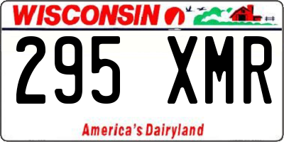 WI license plate 295XMR