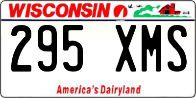 WI license plate 295XMS