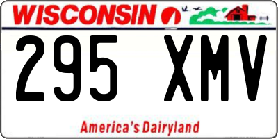 WI license plate 295XMV