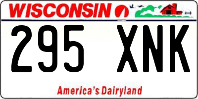 WI license plate 295XNK