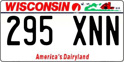 WI license plate 295XNN