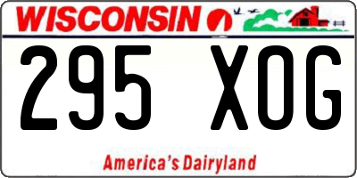 WI license plate 295XOG