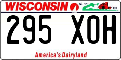 WI license plate 295XOH