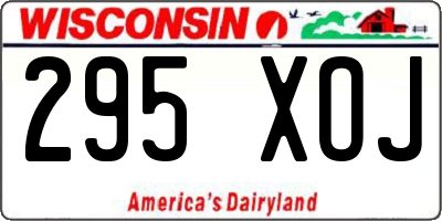 WI license plate 295XOJ
