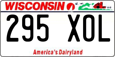 WI license plate 295XOL