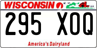 WI license plate 295XOQ