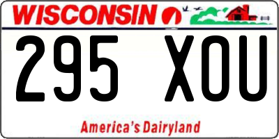 WI license plate 295XOU