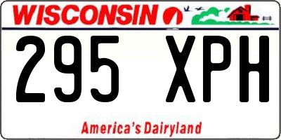 WI license plate 295XPH