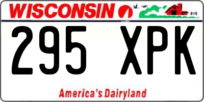 WI license plate 295XPK