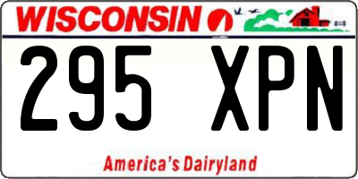 WI license plate 295XPN