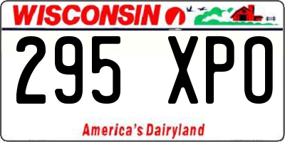WI license plate 295XPO