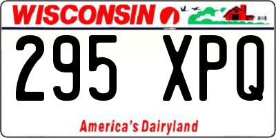 WI license plate 295XPQ
