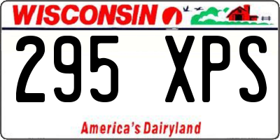 WI license plate 295XPS