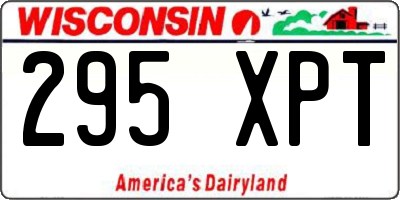 WI license plate 295XPT