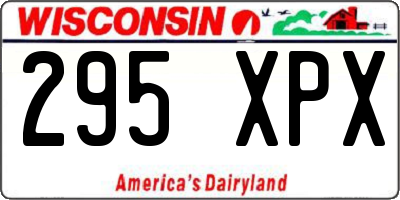 WI license plate 295XPX
