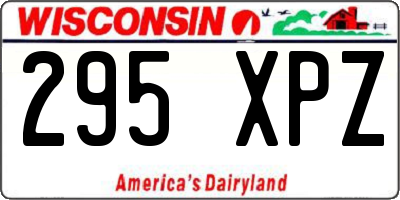 WI license plate 295XPZ