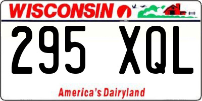 WI license plate 295XQL