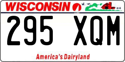 WI license plate 295XQM
