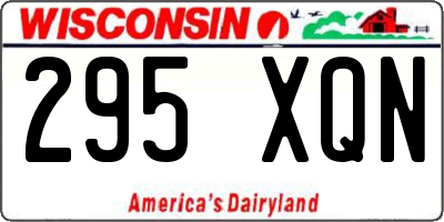 WI license plate 295XQN