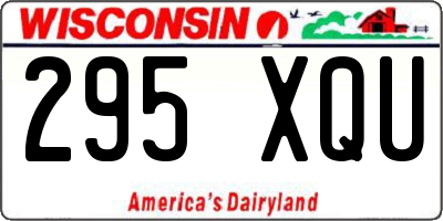 WI license plate 295XQU