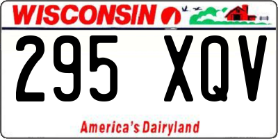 WI license plate 295XQV