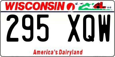 WI license plate 295XQW