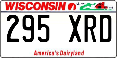 WI license plate 295XRD