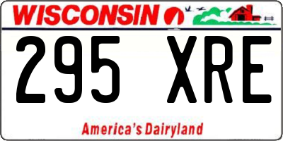 WI license plate 295XRE