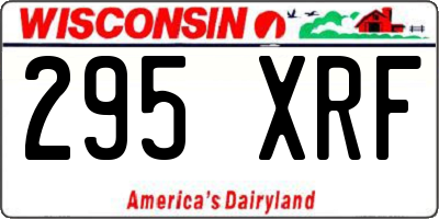 WI license plate 295XRF