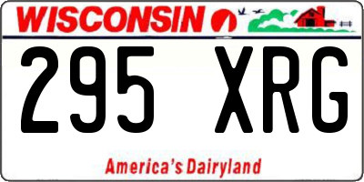 WI license plate 295XRG