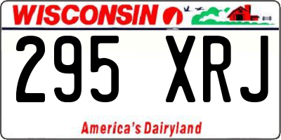 WI license plate 295XRJ