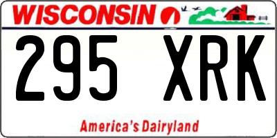 WI license plate 295XRK