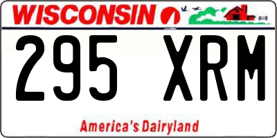 WI license plate 295XRM