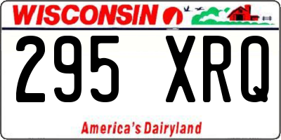 WI license plate 295XRQ
