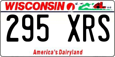WI license plate 295XRS