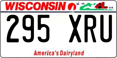 WI license plate 295XRU