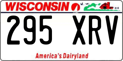 WI license plate 295XRV