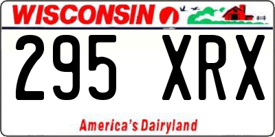 WI license plate 295XRX