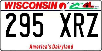 WI license plate 295XRZ