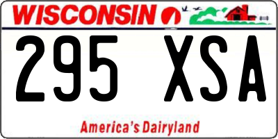 WI license plate 295XSA