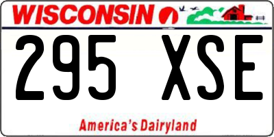 WI license plate 295XSE