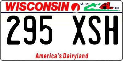 WI license plate 295XSH