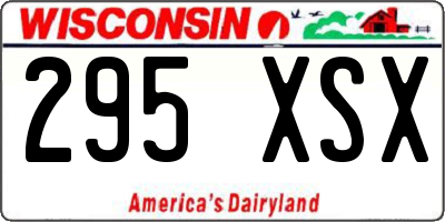 WI license plate 295XSX