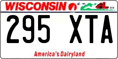 WI license plate 295XTA